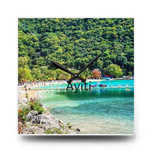 Serene Nature Acrylic Wall Clock | Coastal Decor for Home, Office, Gifts for Nature Lovers, Wall Art Clock, Coastal Living